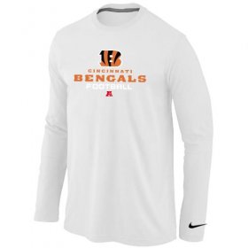 Wholesale Cheap Nike Cincinnati Bengals Critical Victory Long Sleeve T-Shirt White