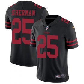 Wholesale Cheap Nike 49ers #25 Richard Sherman Black Alternate Youth Stitched NFL Vapor Untouchable Limited Jersey