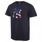 Wholesale Cheap Men's New York Yankees Navy Big & Tall Banner Wave T-Shirt