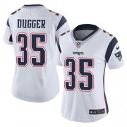 Wholesale Cheap Nike Patriots #35 Kyle Dugger White Women's Stitched NFL Vapor Untouchable Limited Jersey