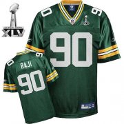 Wholesale Cheap Packers #90 B.J. Raji Green Super Bowl XLV Embroidered NFL Jersey