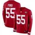 Wholesale Cheap Nike 49ers #55 Dee Ford Red Team Color Men's Stitched NFL Limited Therma Long Sleeve Jersey