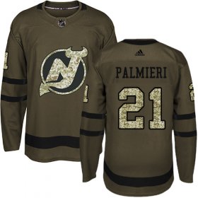 Wholesale Cheap Adidas Devils #21 Kyle Palmieri Green Salute to Service Stitched NHL Jersey