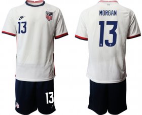 Wholesale Cheap Men 2020-2021 Season National team United States home white 13 Soccer Jersey1