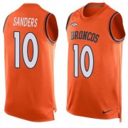Wholesale Cheap Nike Broncos #10 Emmanuel Sanders Orange Team Color Men's Stitched NFL Limited Tank Top Jersey