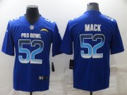 Wholesale Cheap Men's Los Angeles Chargers #52 Khalil Mack Royal Pro Bowl Stitched Jersey