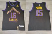 Cheap Lakers 15 Austin Reaves Black Nike 2023-24 City Edition Swingman Jersey
