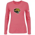 Wholesale Cheap Women's Nike Jacksonville Jaguars Of The City Long Sleeve Tri-Blend NFL T-Shirt Pink