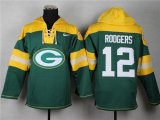 Wholesale Cheap Nike Packers #12 Aaron Rodgers Green Player Pullover NFL Hoodie