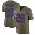 Wholesale Cheap Nike Bills #26 Devin Singletary Olive Men's Stitched NFL Limited 2017 Salute To Service Jersey