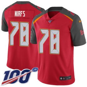 Wholesale Cheap Nike Buccaneers #78 Tristan Wirfs Red Team Color Youth Stitched NFL 100th Season Vapor Untouchable Limited Jersey