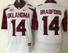 Wholesale Cheap Men\'s Oklahoma Sooners #14 Sam Bradford White 2016 College Football Nike Limited Jersey