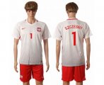 Wholesale Cheap Poland #1 Szczesny Home Soccer Country Jersey