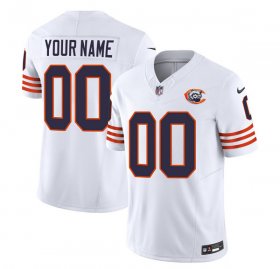 Men\'s Chicago Bears Active Player Custom 2023 F.U.S.E. White Throwback Limited Football Stitched Jersey