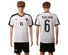 Wholesale Cheap Austria #6 Pehlivan White Away Soccer Country Jersey