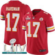 Wholesale Cheap Nike Chiefs #17 Mecole Hardman Red Super Bowl LIV 2020 Team Color Men's Stitched NFL Vapor Untouchable Limited Jersey