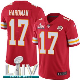 Wholesale Cheap Nike Chiefs #17 Mecole Hardman Red Super Bowl LIV 2020 Team Color Men\'s Stitched NFL Vapor Untouchable Limited Jersey