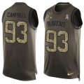 Wholesale Cheap Nike Ravens #93 Calais Campbell Green Men's Stitched NFL Limited Salute To Service Tank Top Jersey