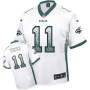 Wholesale Cheap Nike Eagles #11 Carson Wentz White Youth Stitched NFL Elite Drift Fashion Jersey
