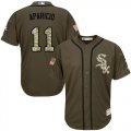 Wholesale Cheap White Sox #11 Luis Aparicio Green Salute to Service Stitched MLB Jersey