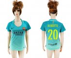 Wholesale Cheap Women's Barcelona #20 S.Roberto Sec Away Soccer Club Jersey