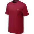 Wholesale Cheap Nike San Francisco 49ers Chest Embroidered Logo T-Shirt Red