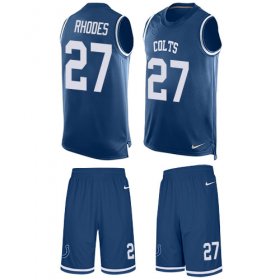 Wholesale Cheap Nike Colts #27 Xavier Rhodes Royal Blue Team Color Men\'s Stitched NFL Limited Tank Top Suit Jersey
