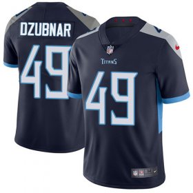 Wholesale Cheap Nike Titans #49 Nick Dzubnar Navy Blue Team Color Men\'s Stitched NFL Vapor Untouchable Limited Jersey