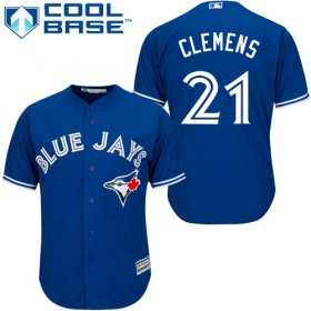 Wholesale Cheap Blue Jays #21 Roger Clemens Blue Cool Base Stitched Youth MLB Jersey