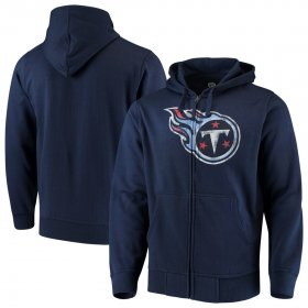 Wholesale Cheap Tennessee Titans G-III Sports by Carl Banks Primary Logo Full-Zip Hoodie Navy