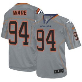 Wholesale Cheap Nike Broncos #94 DeMarcus Ware Lights Out Grey Men\'s Stitched NFL Elite Jersey
