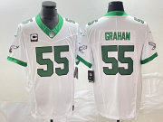 Wholesale Cheap Men's Philadelphia Eagles #55 Brandon Graham White 2023 F.U.S.E. Vapor Untouchable With C Patch Stitched Football Jersey
