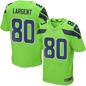 Wholesale Cheap Nike Seahawks #80 Steve Largent Green Men\'s Stitched NFL Elite Rush Jersey