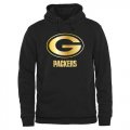 Wholesale Cheap Men's Green Bay Packers Pro Line Black Gold Collection Pullover Hoodie