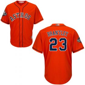 Wholesale Cheap Astros #23 Michael Brantley Orange New Cool Base 2019 World Series Bound Stitched MLB Jersey