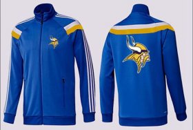 Wholesale Cheap NFL Minnesota Vikings Team Logo Jacket Blue_3