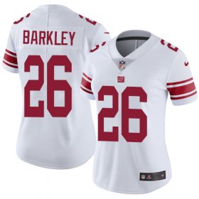 Wholesale Cheap Nike Giants #26 Saquon Barkley White Women\'s Stitched NFL Vapor Untouchable Limited Jersey