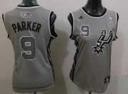 Wholesale Cheap San Antonio Spurs #9 Tony Parker Gray Womens Jersey