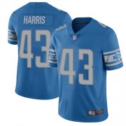 Wholesale Cheap Nike Lions #43 Will Harris Blue Team Color Men's Stitched NFL Vapor Untouchable Limited Jersey