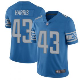 Wholesale Cheap Nike Lions #43 Will Harris Blue Team Color Men\'s Stitched NFL Vapor Untouchable Limited Jersey