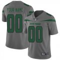Wholesale Cheap Nike New York Jets Customized Gray Men's Stitched NFL Limited Inverted Legend Jersey
