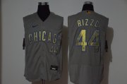Wholesale Cheap Men's Chicago Cubs #44 Anthony Rizzo Grey Gold 2020 Cool and Refreshing Sleeveless Fan Stitched Flex Nike Jersey