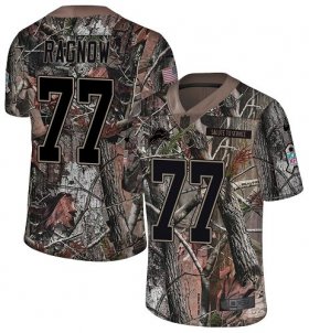 Wholesale Cheap Nike Lions #77 Frank Ragnow Camo Men\'s Stitched NFL Limited Rush Realtree Jersey