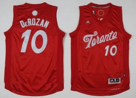 Wholesale Cheap Men\'s Toronto Raptors #10 DeMar DeRozan adidas Red 2016 Christmas Day Stitched NBA Swingman Jersey