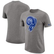 Wholesale Cheap Los Angeles Rams Nike Marled Historic Logo Performance T-Shirt Heathered Gray
