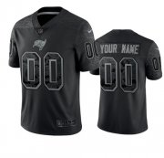 Wholesale Cheap Men's Tampa Bay Buccaneers Active Player Custom Black Reflective Limited Stitched Jersey