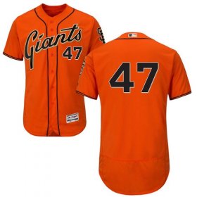 Wholesale Cheap Giants #47 Johnny Cueto Orange Flexbase Authentic Collection Stitched MLB Jersey