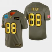 Wholesale Cheap Carolina Panthers #88 Greg Olsen Men's Nike Olive Gold 2019 Salute to Service Limited NFL 100 Jersey