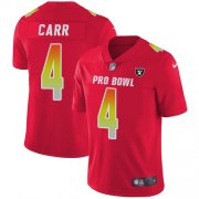 Wholesale Cheap Nike Raiders #4 Derek Carr Red Youth Stitched NFL Limited AFC 2018 Pro Bowl Jersey