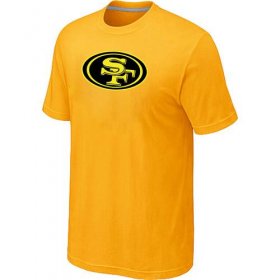 Wholesale Cheap San Francisco 49ers Neon Logo Charcoal T-Shirt Yellow